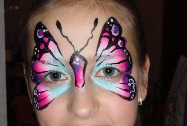 Facepainting děti motýl