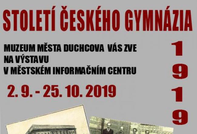 STOLETÍ ČESKÉHO GYMNÁZIA 1919 - 2019