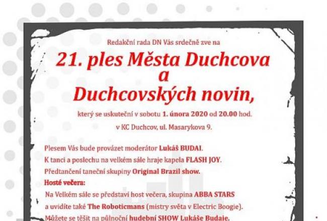 21. PLES MĚSTA DUCHCOVA A DUCHCOVSKÝCH NOVIN