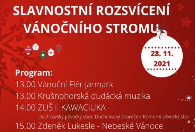 SLAVNOSTNÍ ROZSVÍCENÍ VÁNOČNÍHO STROMU