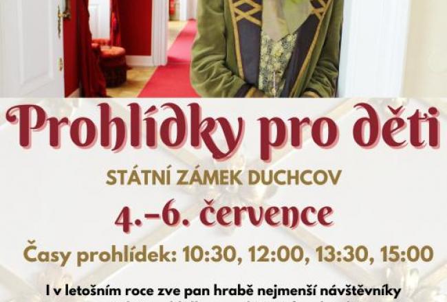 PROHLÍDKY PRO DĚTI NA ZÁMKU DUCHCOV
