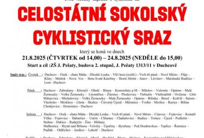 CELOSTÁTNÍ SOKOLSKÝ CYKLISTICKÝ SRAZ