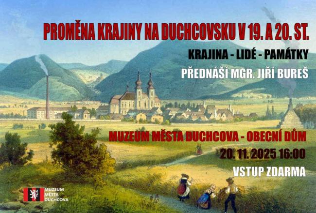 PŘEDNÁŠKA  PROMĚNA KRAJINY NA DUCHCOVSKU V 19. A 20. ST. KRAJINA – LIDÉ – PAMÁTKY / PŘEDNÁŠÍ MGR. JIŘÍ BUREŠ  PŘEDNÁŠKA  PROMĚNA KRAJINY NA DUCHCOVSKU V 19. A 20. ST. KRAJINA – LIDÉ – PAMÁTKY / PŘEDNÁŠÍ MGR. JIŘÍ BUREŠ