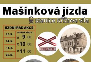 Mašinková jízda - stanice Křížova vila 