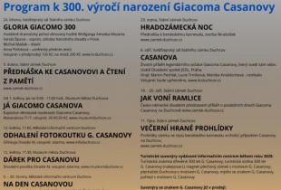 PROGRAM K 300. VÝROČÍ NAROZENÍ GIACOMA CASANOVY